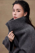 The Mayfair Tri-Blend Coat in Yak, Silk, and Wool QMA740