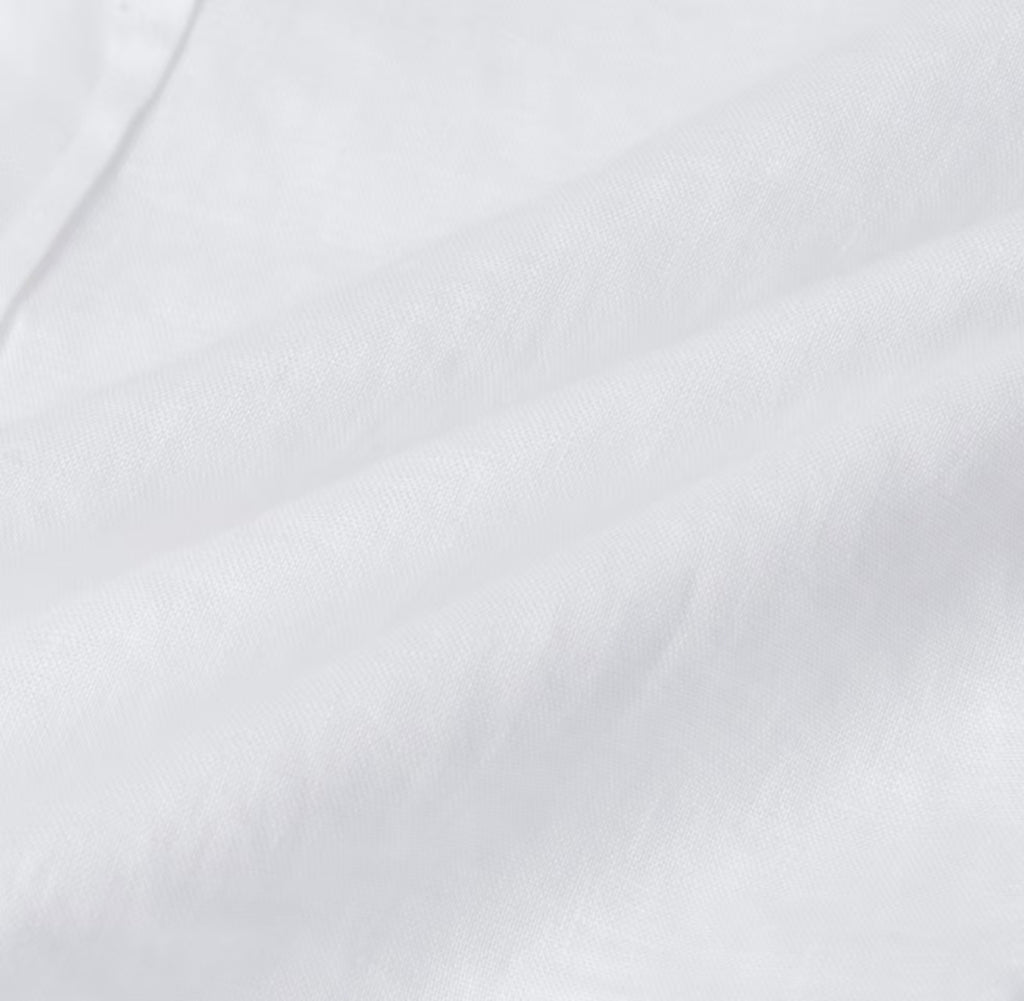 100%Linen Old Money Style Polo Long Sleeve Shirt Unsex