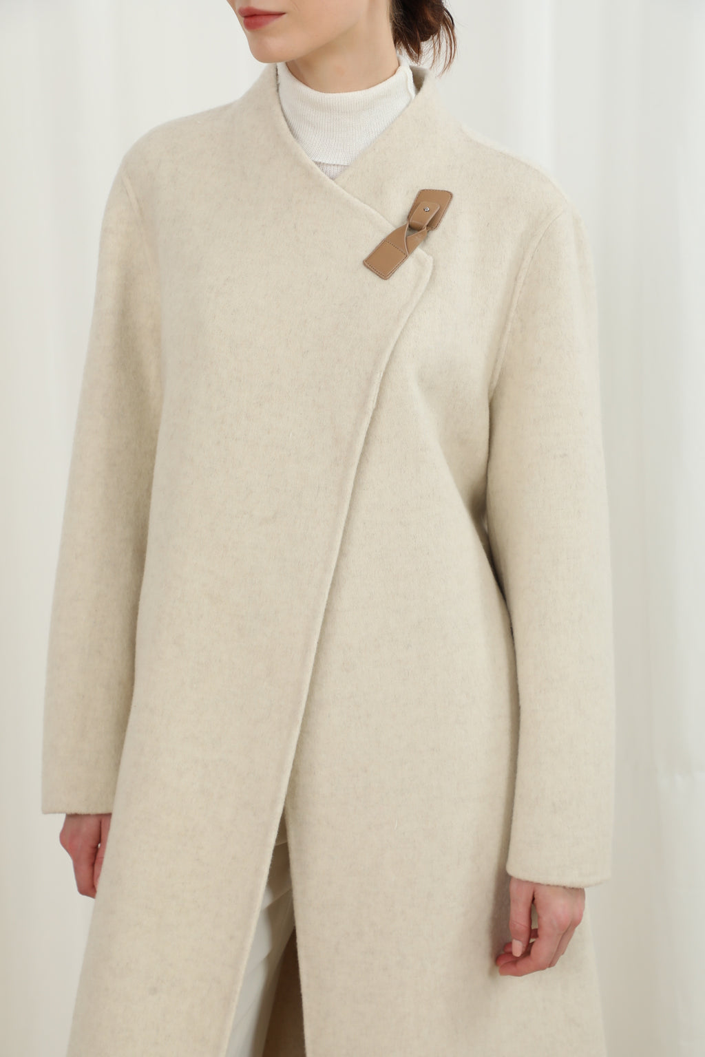 The Mayfair Structured Coat with Genuine Leather Accents 99007-2