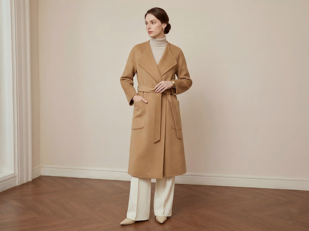 The Cotswolds Draped Pure Wool Wrap Coat M26101