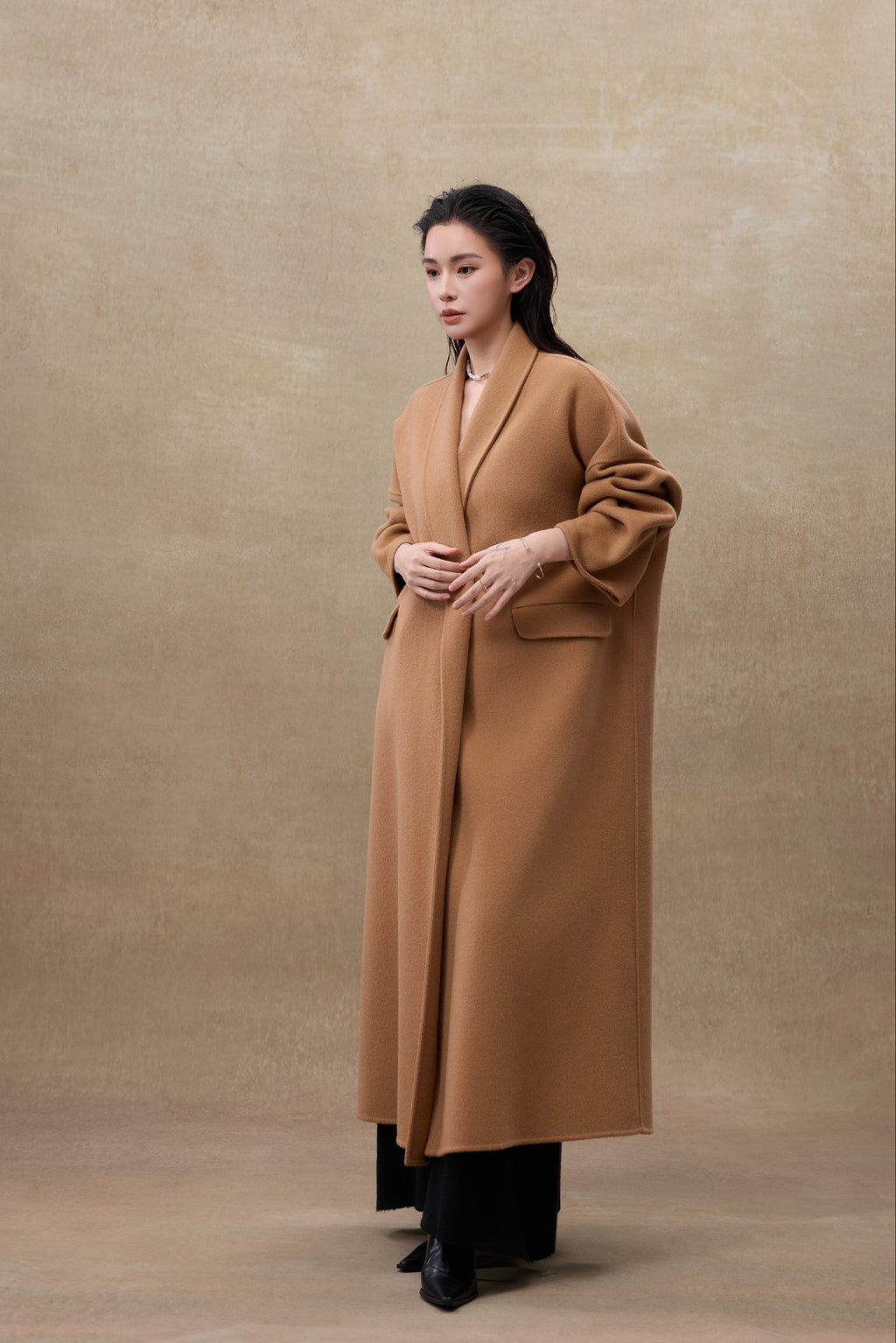 The St. James Structured Architectural Coat in Pure Australian Wool 158-2